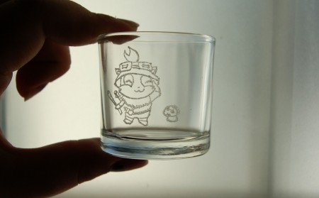 Grabado artesanal en vidrio hecho a mano