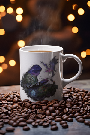 Taza "Leyendo a Tolkien"