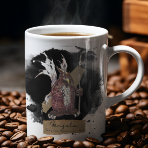 Taza con ilustración del Libro Azul de los Secretos